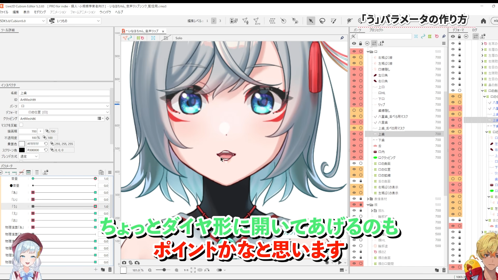 Key points for mouth shape